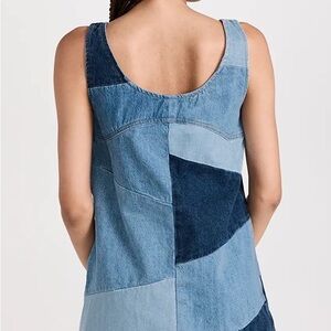 Frame Denim Patchwork Denim Sleeveless Dress